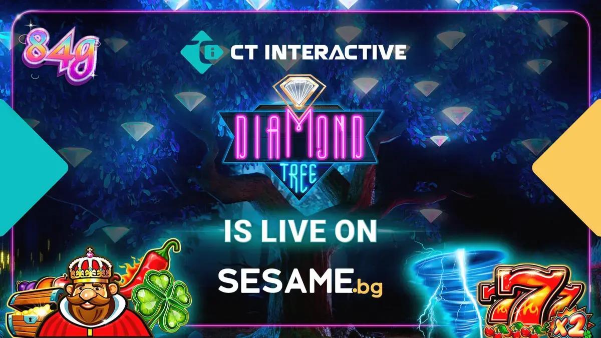 Interface do sistema Diamond Tree Jackpot em um dispositivo móvel